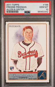 2011 Topps Allen & Ginter - Freddie Freeman 198 - PSA 10