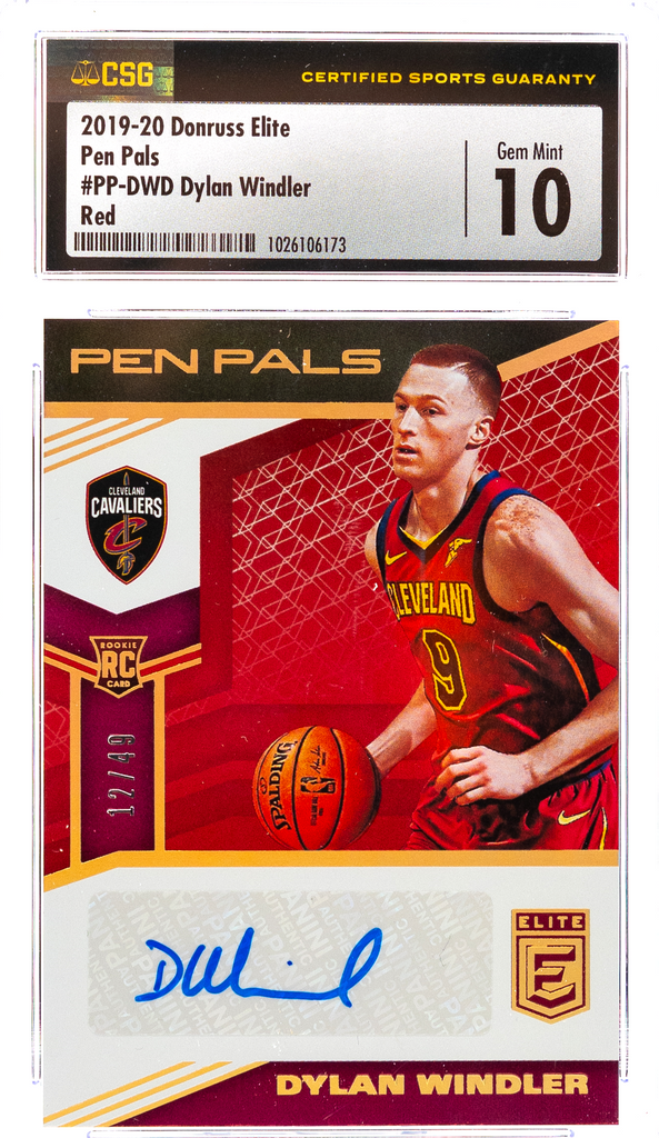 2019-20 Donruss Elite - Dylan Windler PP-DWD - Red /49 - CSG CGC 10 / 10