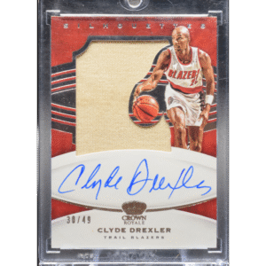2020-21 Panini Crown Royale Basketball - Clyde Drexler SL-CDX - Silhouettes Auto /49