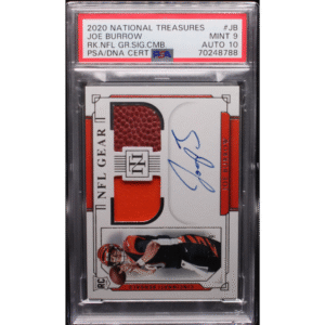 2020 Panini National Treasures - Joe Burrow RSC-JB - NFL Gear Signature /99 - PSA 9 / 10