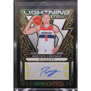 2021-22 Panini Obsidian - Kristaps Porzingis LSS-KPZ - Electric Etch Auto Yellow /10