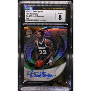 2021-22 Panini Spectra - David Thompson IA-DVT - Gold Icons Auto /10 - CSG CGC 8 / 9