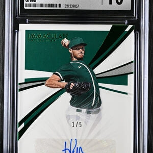 2021 Panini Immaculate - A.J. Puk - Green /5 - CSG /CGC 10 / 9