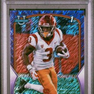 2022 Topps Bowman U Chrome - Jordan Addison 36 - 1st Bowman Purple Shimmer - PSA 8