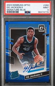 2023 Panini Donruss Optic - GG Jackson II 260 - Rated Rookie Blue Auto /49 - PSA 9