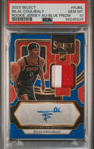 2023 Panini Select - Bilal Coulibaly RJ-BIL - Rookie Jersey Signature Blue /49 - PSA 10