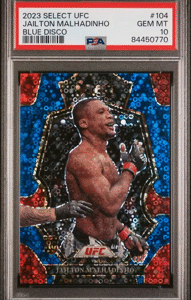 2023 Panini Select UFC - Jailton Malhadinho 104 - Blue Undercard /49 - PSA 10