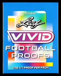 2024 Leaf Vivid Football Proofs 1/1 Proof Per Pack