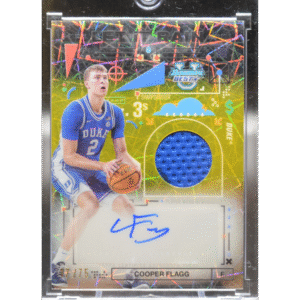 2025 Topps Bowman's Best University - Cooper Flagg LRRA-CF - Let It Rain Yellow /75