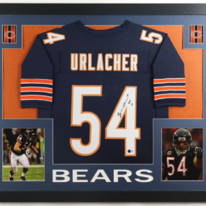 Brian Urlacher Autographed Signed Custom Framed Jersey Display Inscribed "HOF 18" (Beckett)