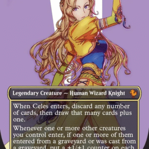 Celes, Rune Knight (Borderless) (Surge Foil) - Commander: Final Fantasy (FIC)