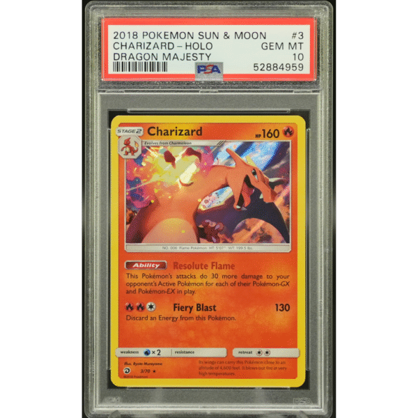 Charizard Holo 20/214 Dragon Majesty - 2018 Pokemon - PSA 10