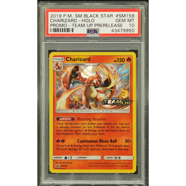 Charizard sm158 Team Up PreRelease Promo - 2019 Pokemon - PSA 10