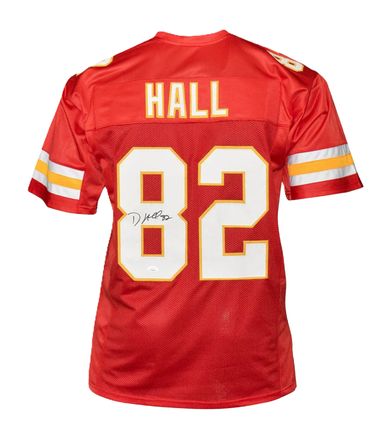 Dante Hall Signed Kansas City Red Football Jersey (JSA)