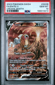 Entei V GG36/GG70 Crown Zenith - 2023 Pokemon - PSA 10