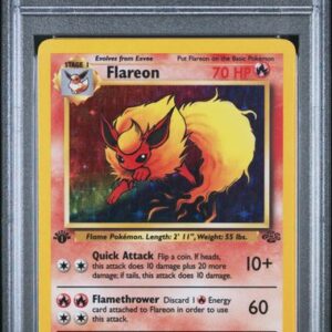 Flareon 3/64 Jungle 1st Edition Holo - 1999 Pokemon - PSA 5