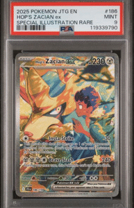 Hop's Zacian ex 186/159 Special Illustration Rare Journey Together - 2025 Pokemon - PSA 9