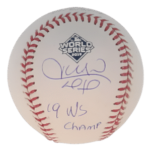 Juan Soto Autographed 2019 World Series Baseball w/case (Fanatics and MLB)