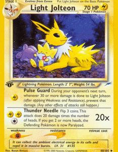 Light Jolteon - Neo Destiny (N4) 1st Edition