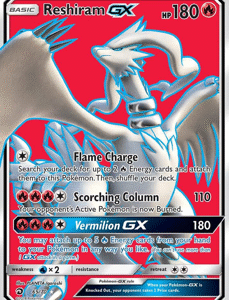 Reshiram GX (Full Art) - Dragon Majesty (DRM)