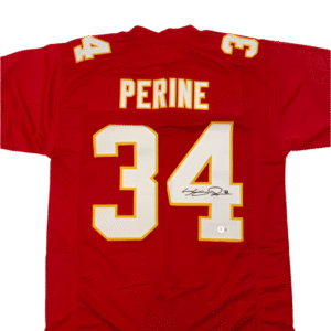 Samaje Perine Autographed Red Custom Jersey - Beckett COA