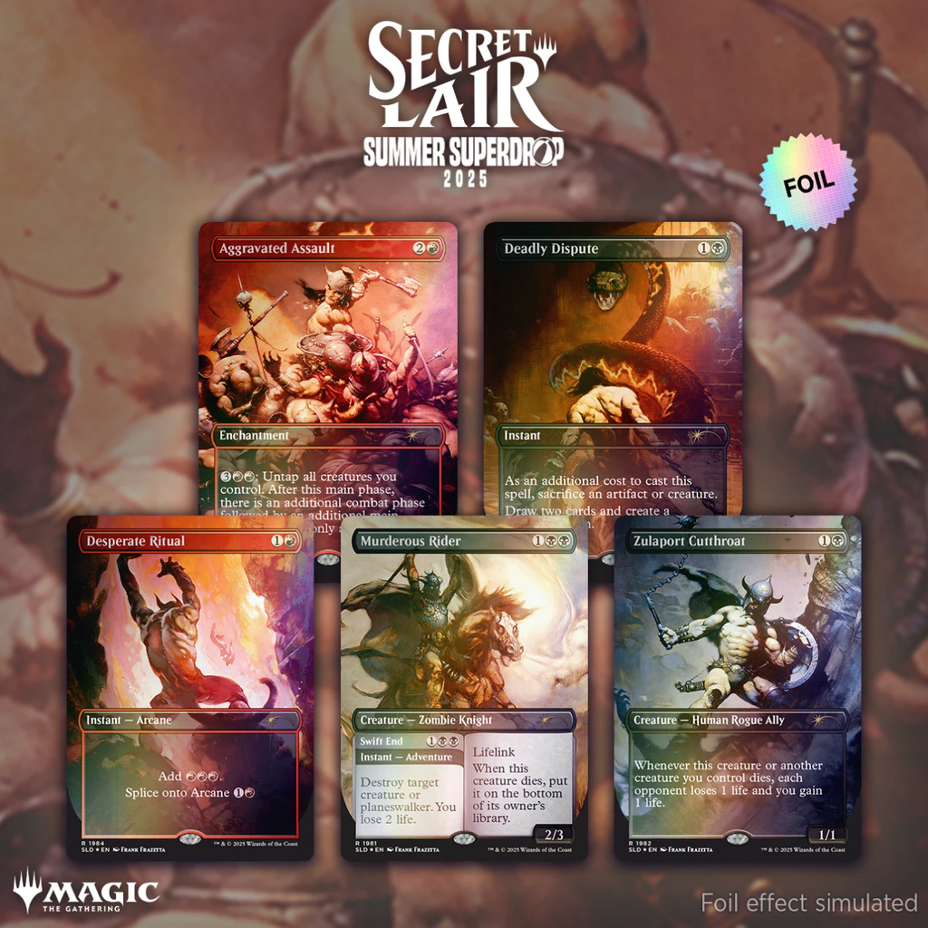 Secret Lair Drop: Summer Superdrop 2025 - The Art of Frank Frazetta: The Second Exhibition (Rainbow Foil Edition) - Secret Lair Drop Series (SLD)