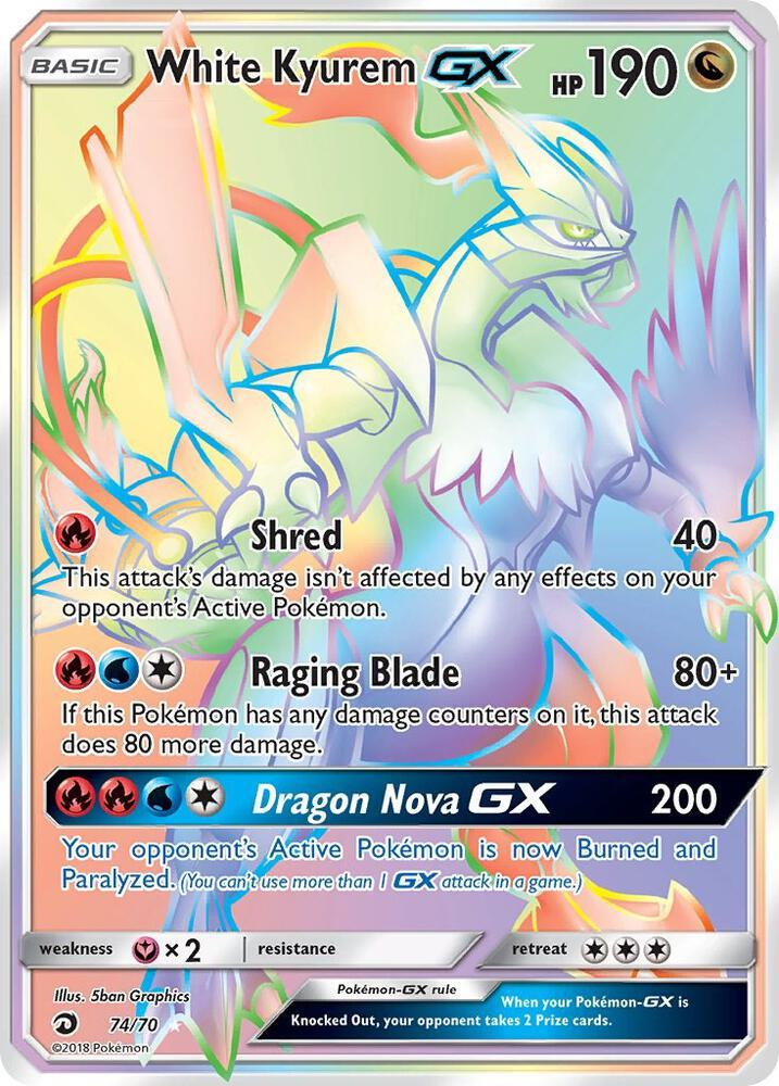 White Kyurem GX (Secret) - Dragon Majesty (DRM)